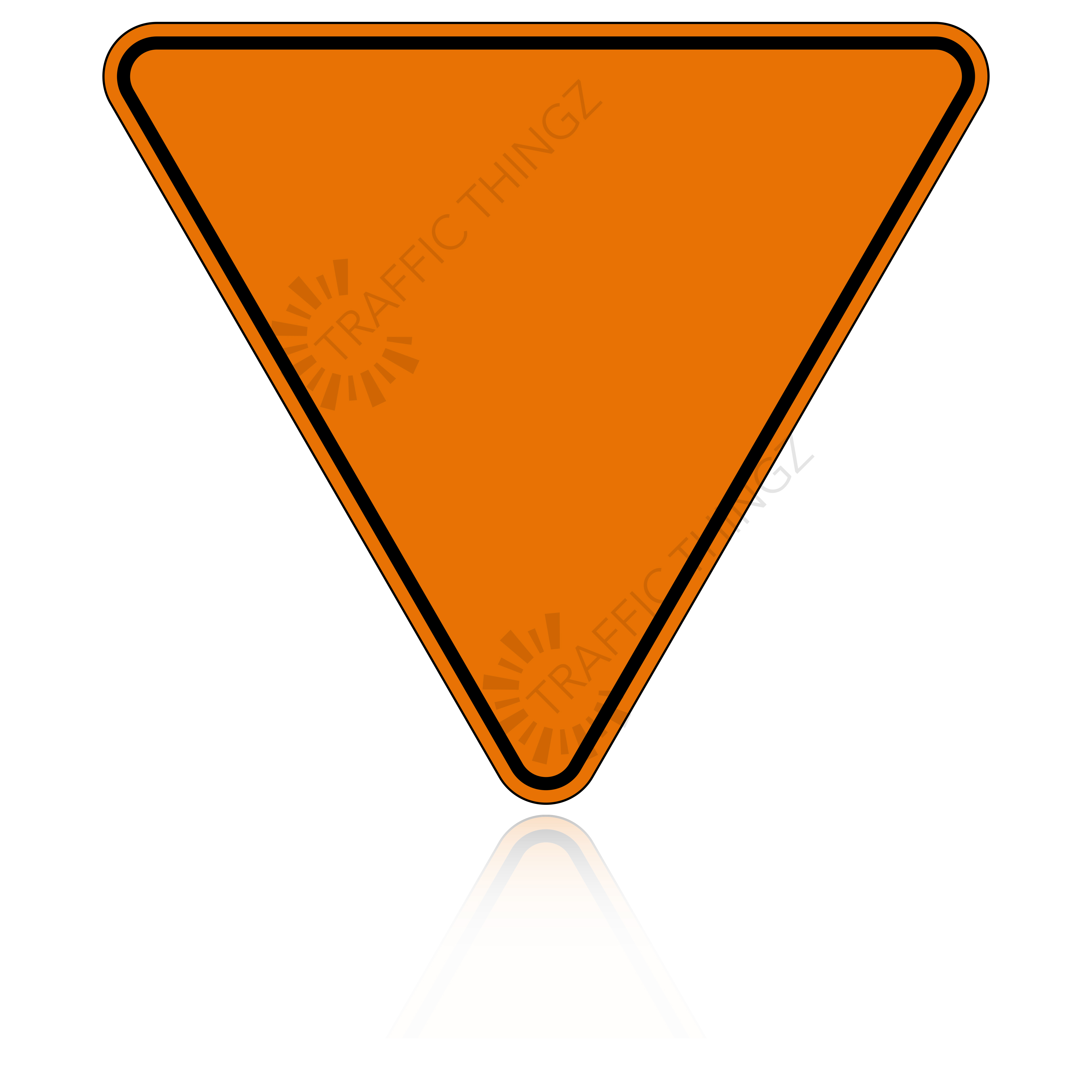 trafficthingz.com: Custom Triangle Shape Sign